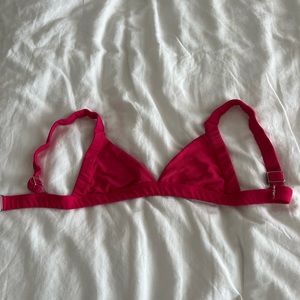 (L) Georgia Ribbed Bralette Bikini Top